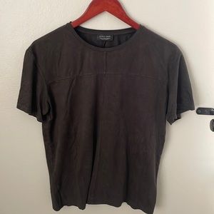 Zara full-suede shirt